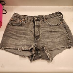 501 Levis Black Denimn Cut Offs Size 29